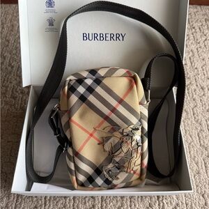 Burberry Beige and Black Check crossbody